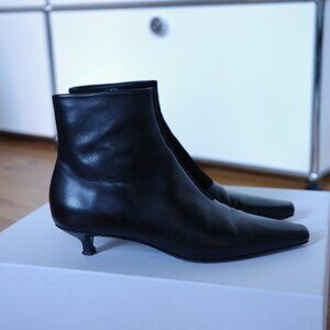 Toteme The Slim Leather and Suede Ankle Boots